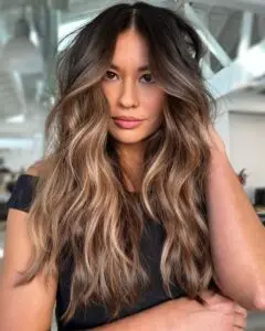 balayage highlights brown and light highlights