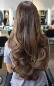 flippy blowout long hair